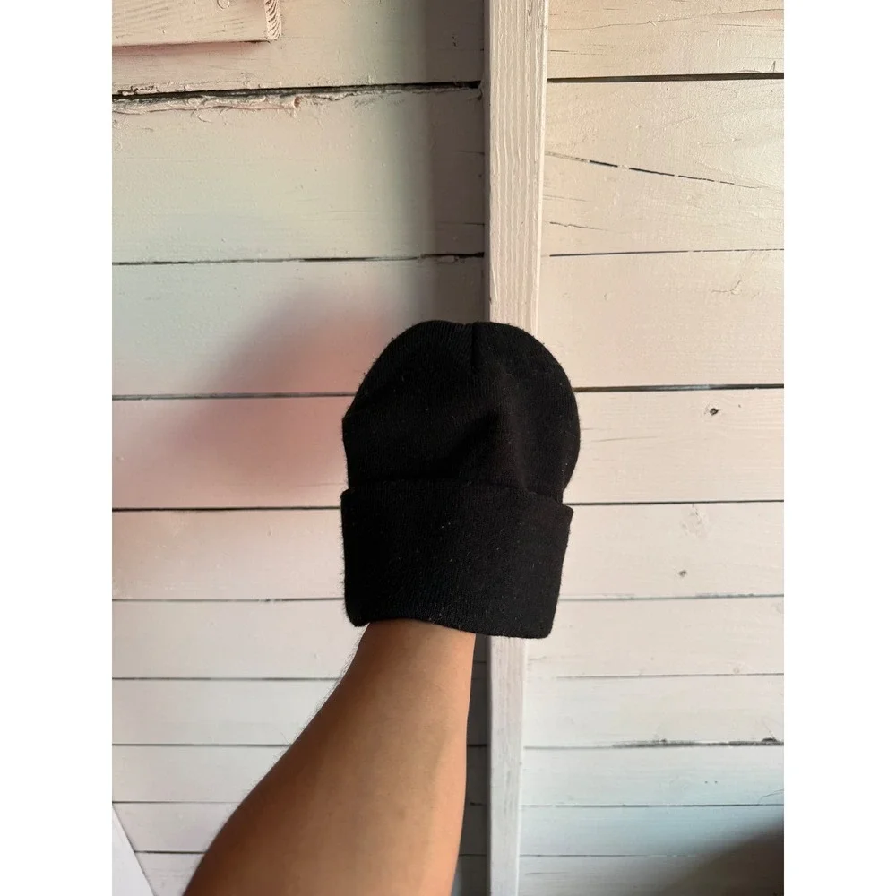Carhartt A18 BLK Acrylic Watch Hat Beanie Black Rib Knit Logo Patch One Size